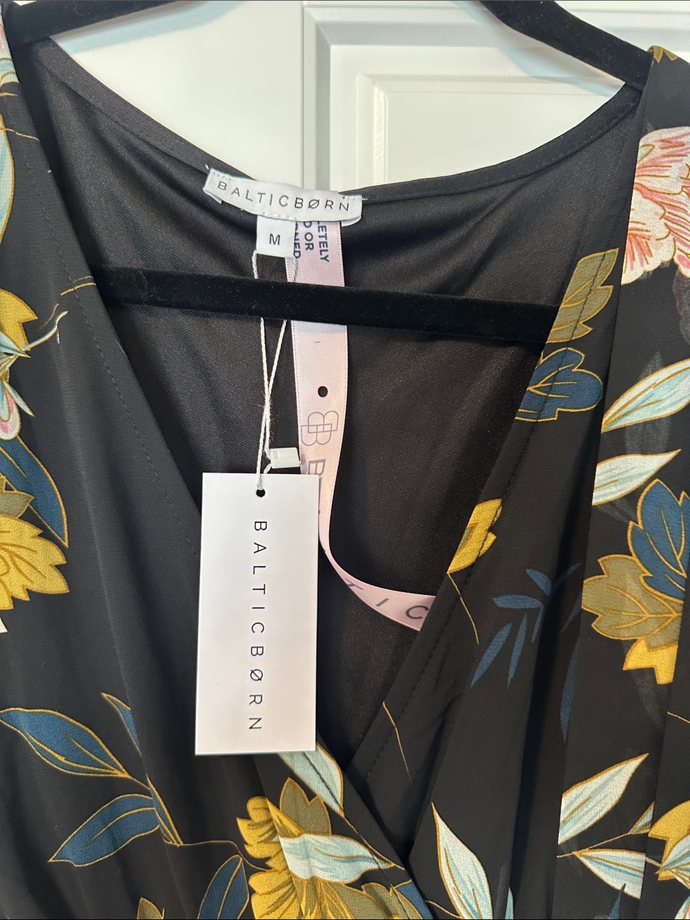 Baltic Born Dark Blue Floral Maxi Dress Size M - Picture 2 of 5